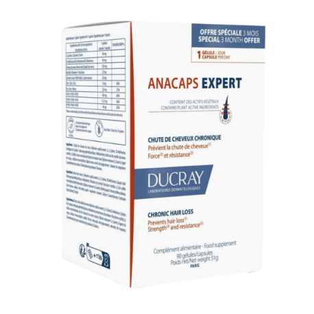 Ducray Anacaps Expert chute de cheveux chronique 90 gélules