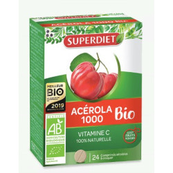 Superdiet Acérola bio 1000 mg 24 comprimés sécables