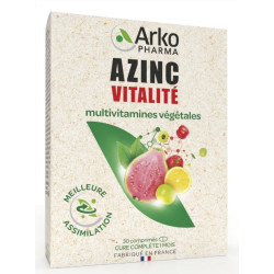 Arkopharma Azinc Vitalité multivitamines végétales 30 comprimés