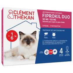 Fiprokil Duo 50 mg/60 mg Chat 4 Pipettes