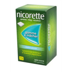 Nicorette 4 mg menthe glaciale sans sucre 105 gommes à mâcher