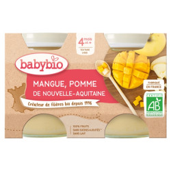 Babybio pomme d'aquitaine, mangue 2*130