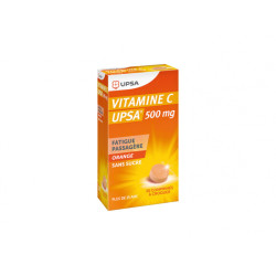 Vitamine C Upsa 500mg 30 comprimés à croquer orange
