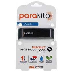 Parakito Bracelet Anti-Moustiques Adulte Color Noir