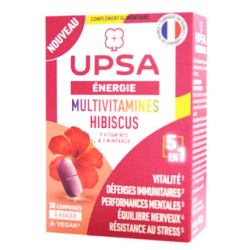 UPSA Energie Multivitamines Hibiscus 5 en 1 30 comprimés