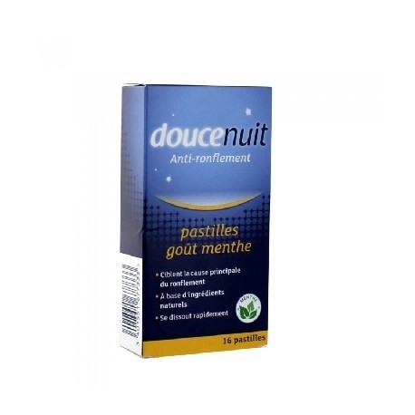Douce nuit anti ronflement double action 16 pastilles