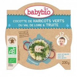 Babybio Cocotte de Haricots Verts du Val de Loire & Truite 230g