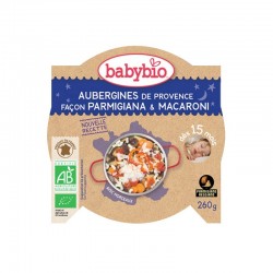 Babybio Assiette Aubergines de Provence façon Parmigiana & Macaroni 260g