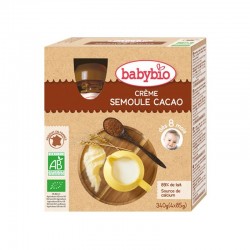 Babybio Gourdes Crème Semoule Cacao 90g x4
