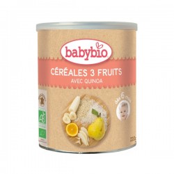 Babybio poudre céréales 3 fruits 220g