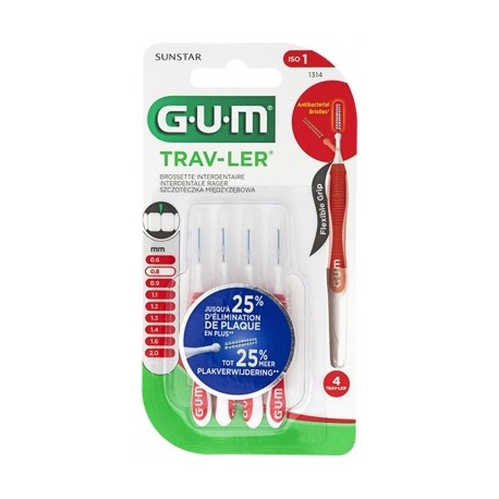 Gum Trav-Ler brossette interdentaire 1,3mm x4