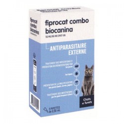 Biocanina Fiprocat Combo Chats et Furets, 3 Pipettes
